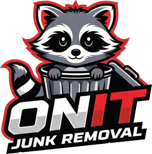 Onit Junk Removal raccoon mascot logo
