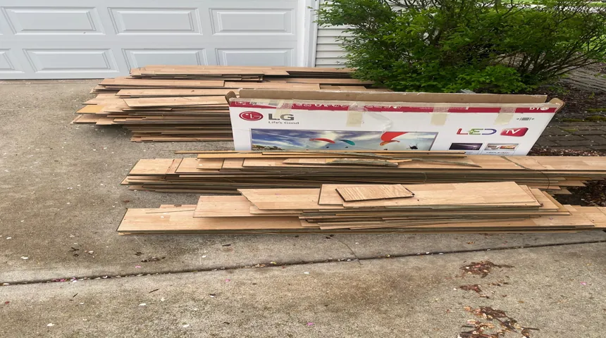 Garage cleanout by Onit Junk Removal in Plainfield IL